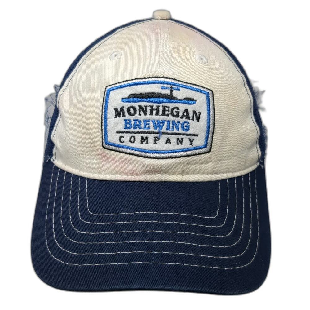 Brewery Branding Co Monhegan Brewing Co Trucker Hat Blue One Size Mesh Snapback